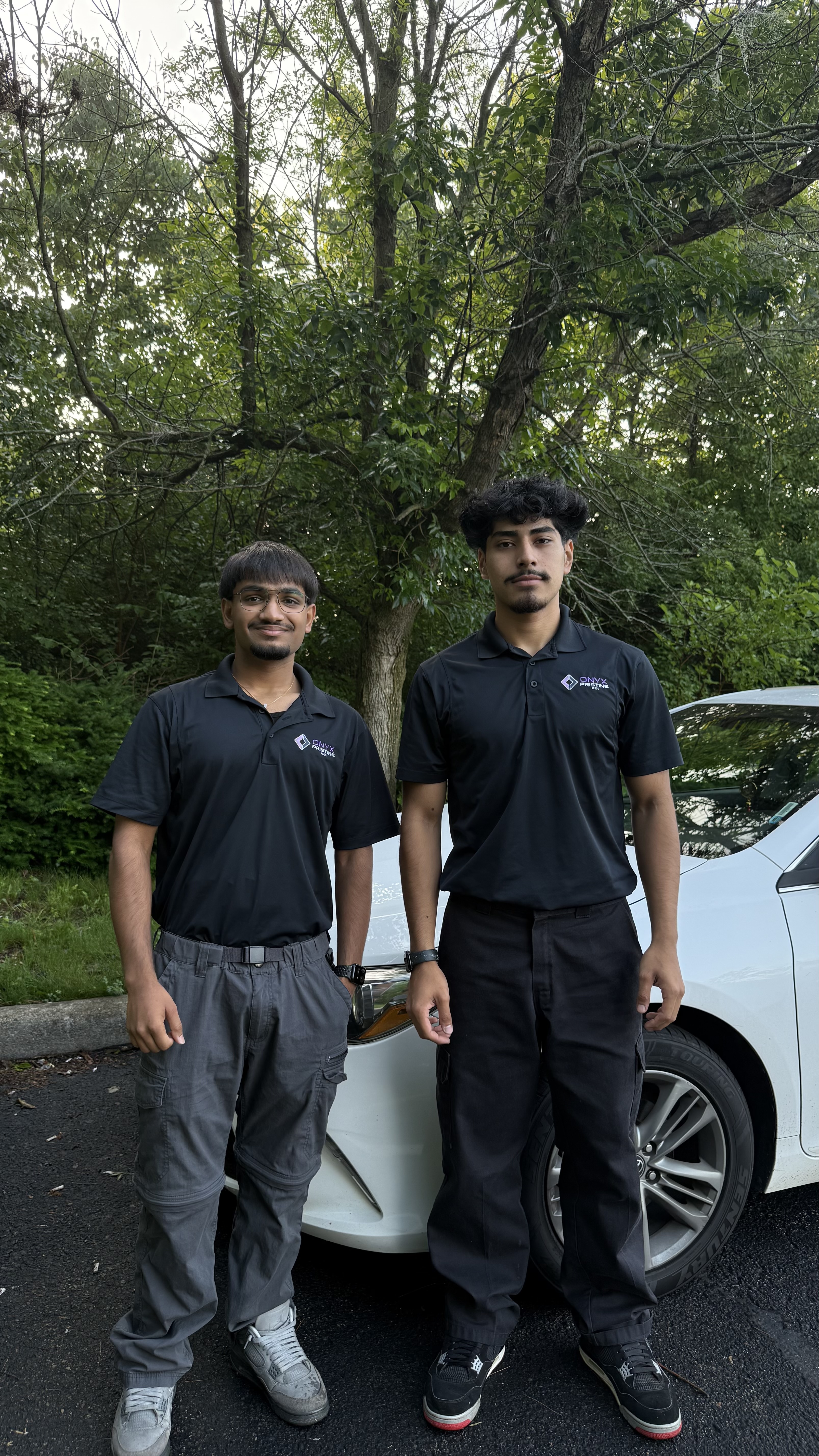 Brandon and Naman — Co-Founders of Onyx Pristine Co.