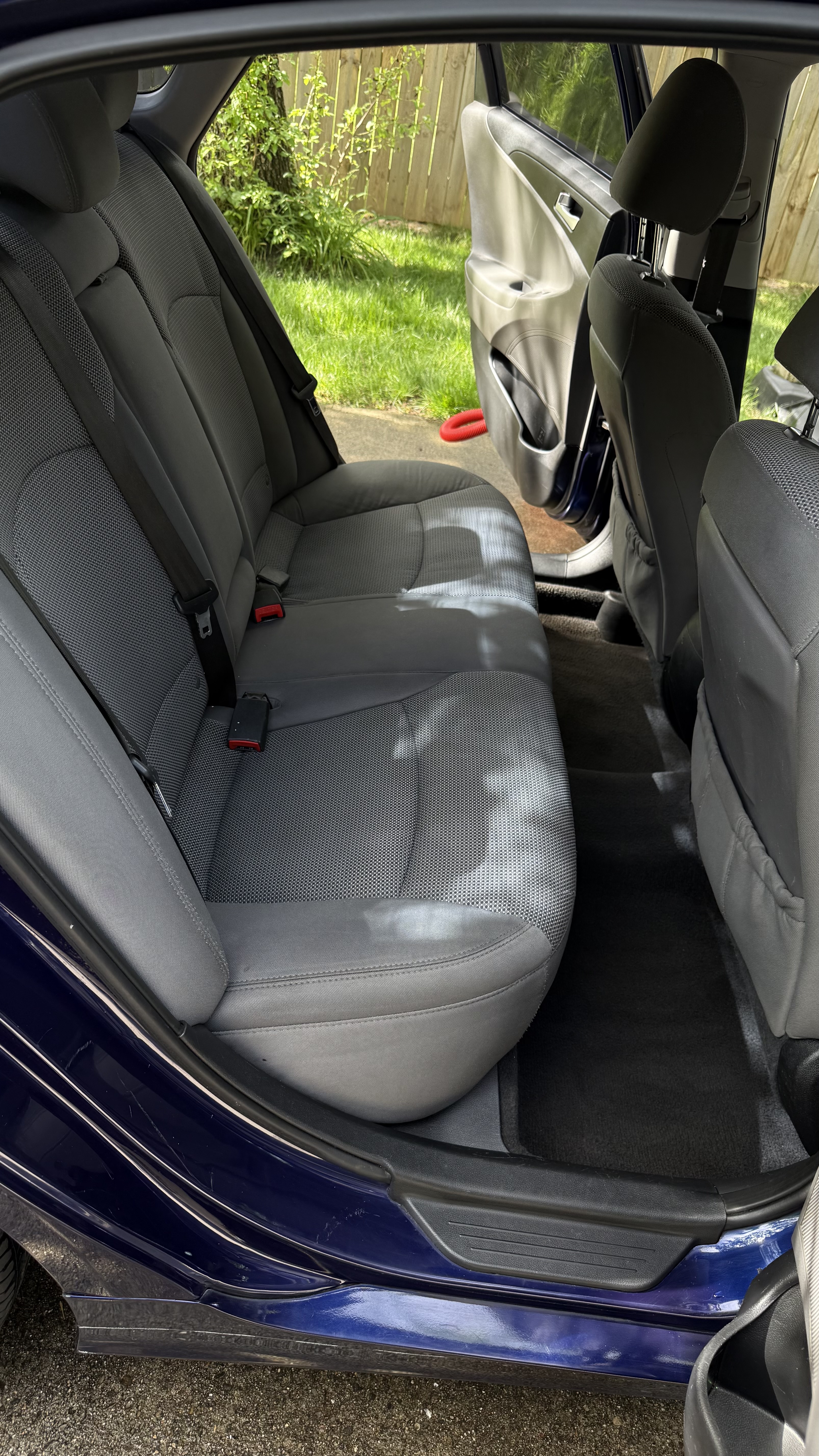 Clean rear seats after interior detail