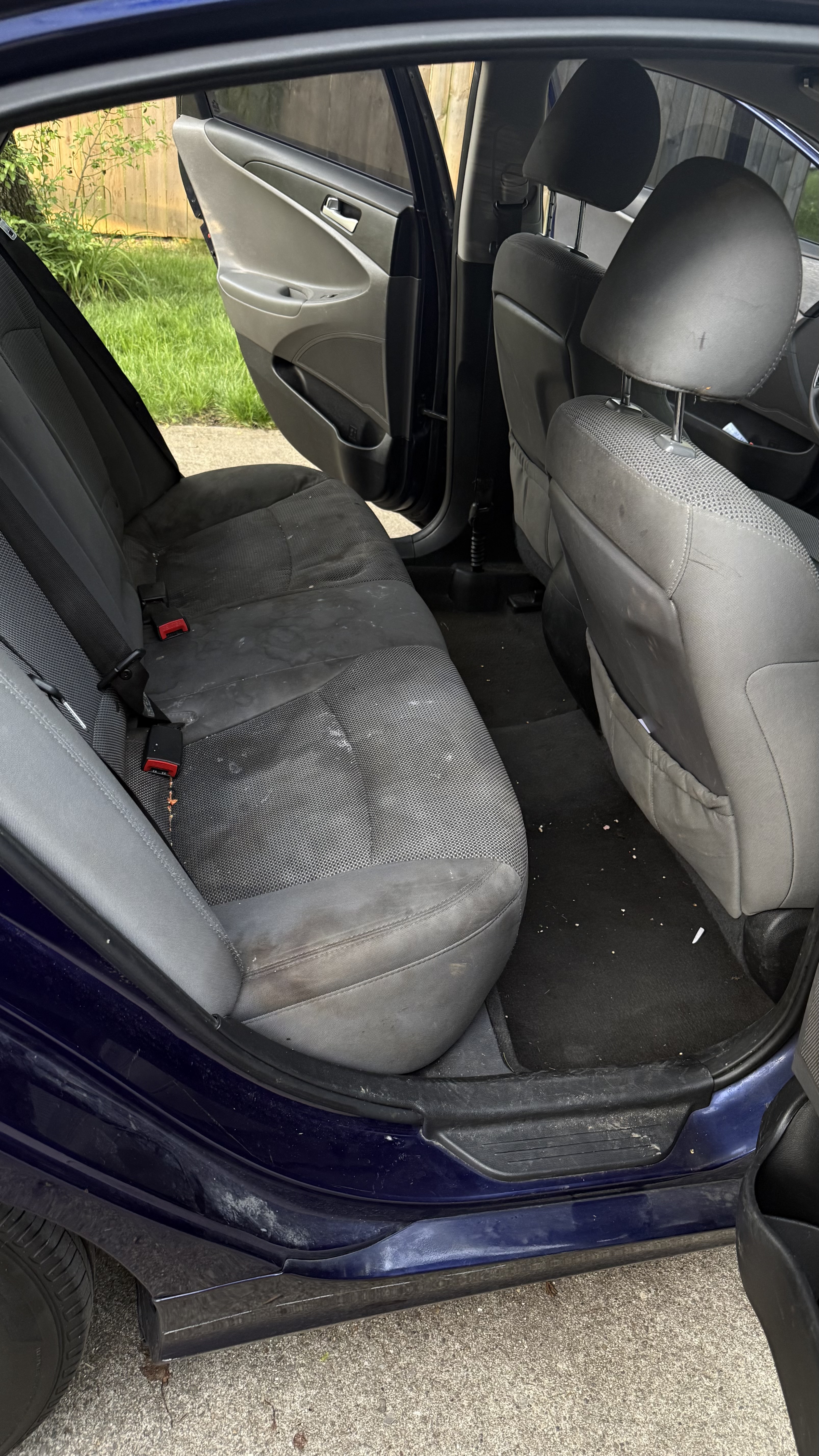 Rear seats before interior detail