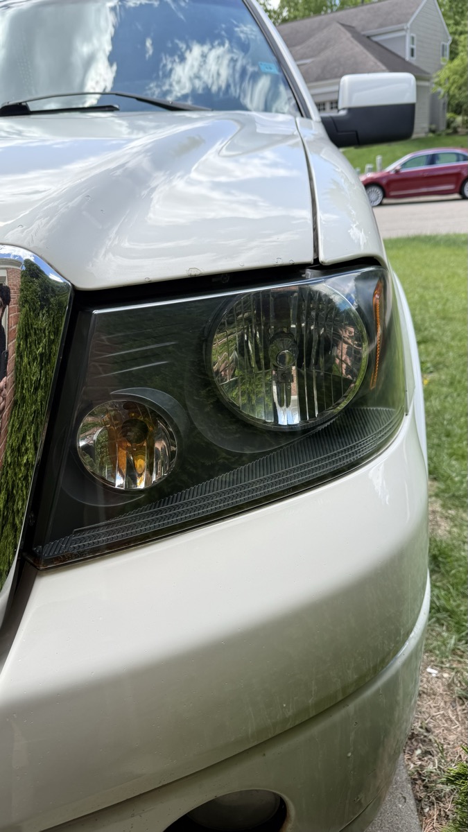 Clear restored headlight after Onyx Pristine wet-sand process