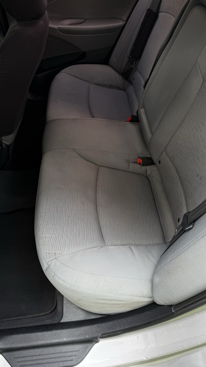Clean car seats after interior detail